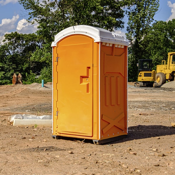 how often are the porta potties cleaned and serviced during a rental period in Elberon Iowa